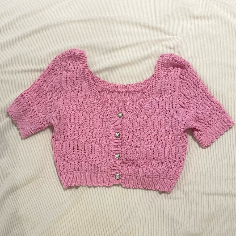 Pink crop top